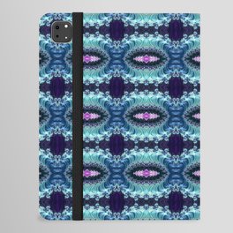 Peaceful Blue Splendor Geometric Digital Art iPad Folio Case