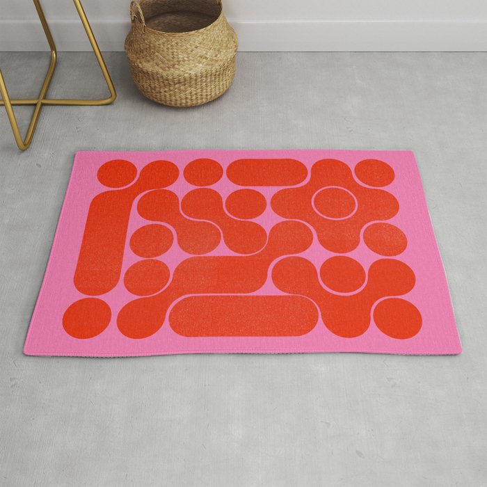 Abstract mid-century shapes no 6 Rug