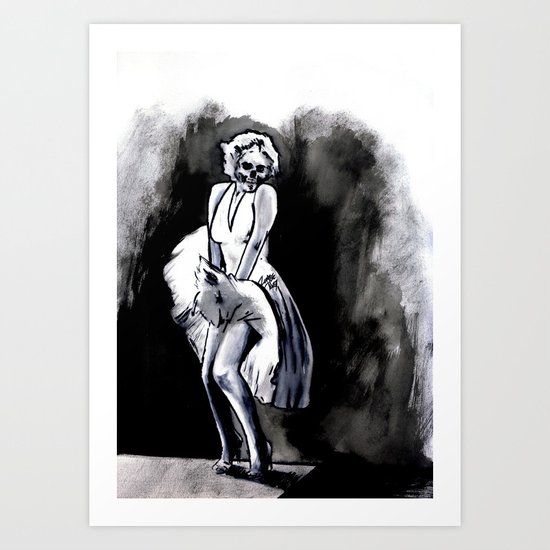 Skeleton Itch Art Print