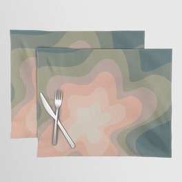 Colorful retro style swirl design Placemat