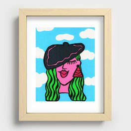 Her Head in the Clouds Recessed Framed Print