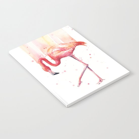 Pink Flamingo Watercolor | Pink Rain Notebook