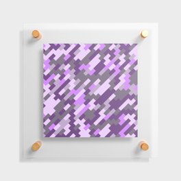 Bright Purple Springtime Rectangle Pattern Floating Acrylic Print