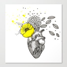 Floral heart Canvas Print