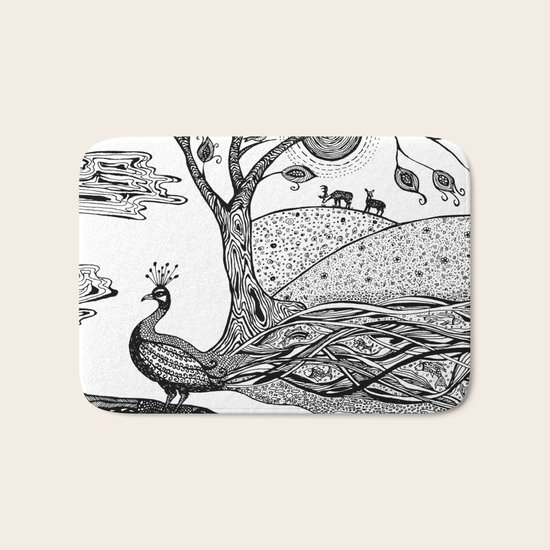 Peacock Fantasy Bath Mat