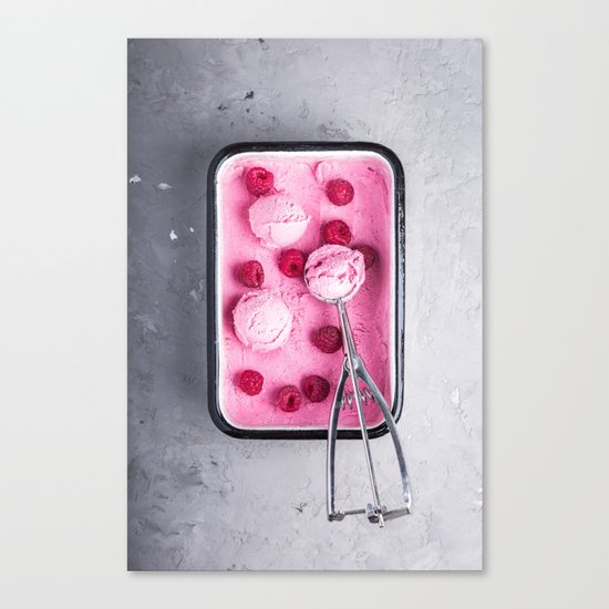 pink ice cream Canvas Print