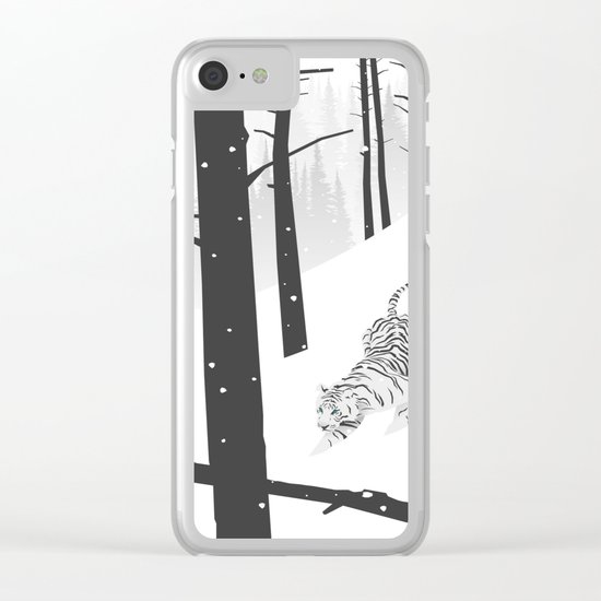 White tiger Clear iPhone Case