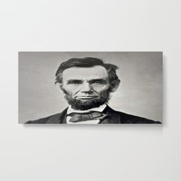 Portrait of Abraham Lincoln by Alexander Gardner Metal Print