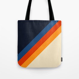 Colorful Classic Retro 70s Vintage Style Stripes - Padona Tote Bag