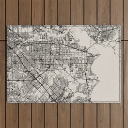 Pasadena, USA - City Map Outdoor Rug