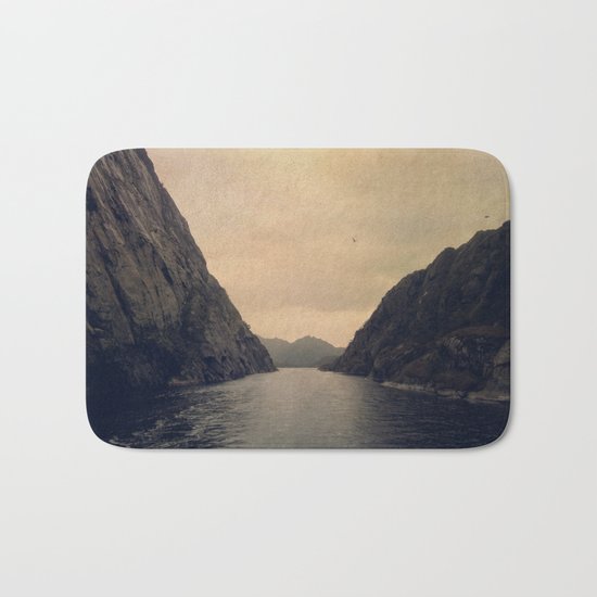 mountains - follow your heart Bath Mat
