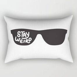 Stay Weird glasses Rectangular Pillow