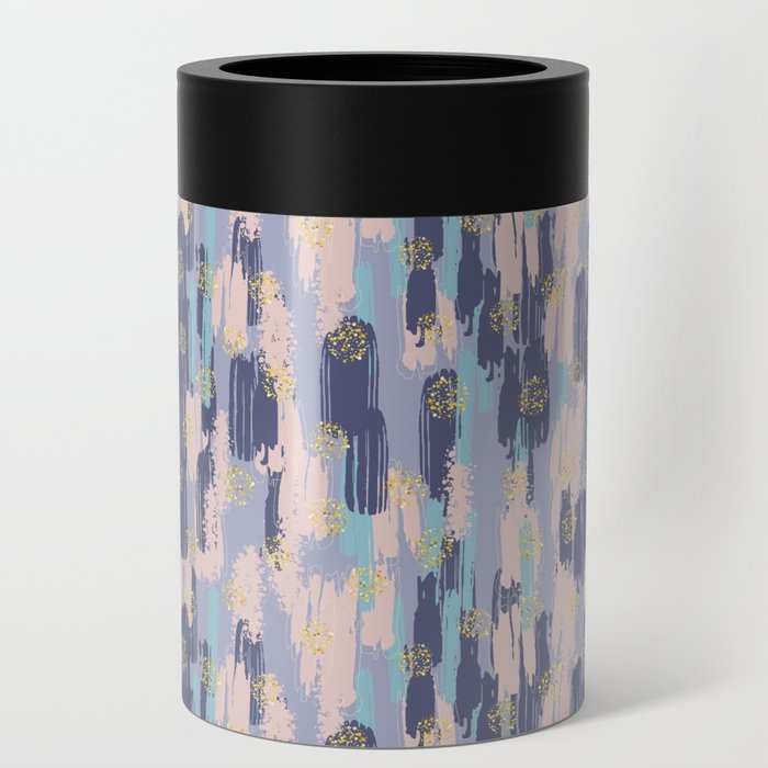 Abstract Brush Pattern Can Cooler