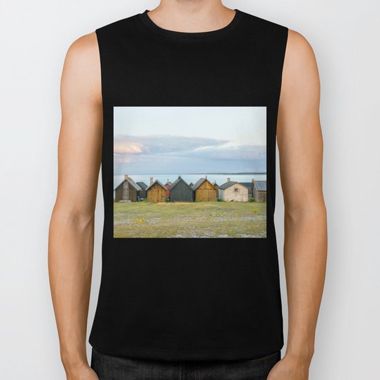Fishing huts hutte 7 Biker Tank