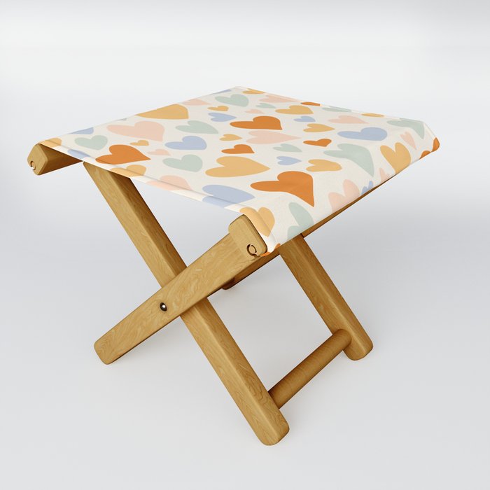 Terrazzo hearts Folding Stool