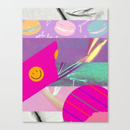 Pink Washi Tape Design  Canvas Print
