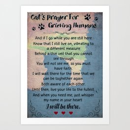 photo Cat's Prayer For Grieving Humans grieving art prints for any decor style