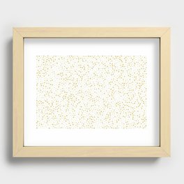 Gold Dots on White Recessed Framed Print