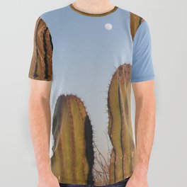 Mexico Photography - Cactuses In The Late Night Evening All Over Graphic Tee