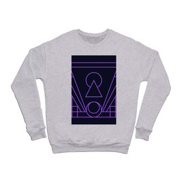 Modern Art Deco Abstract Geo Blue Crewneck Sweatshirt