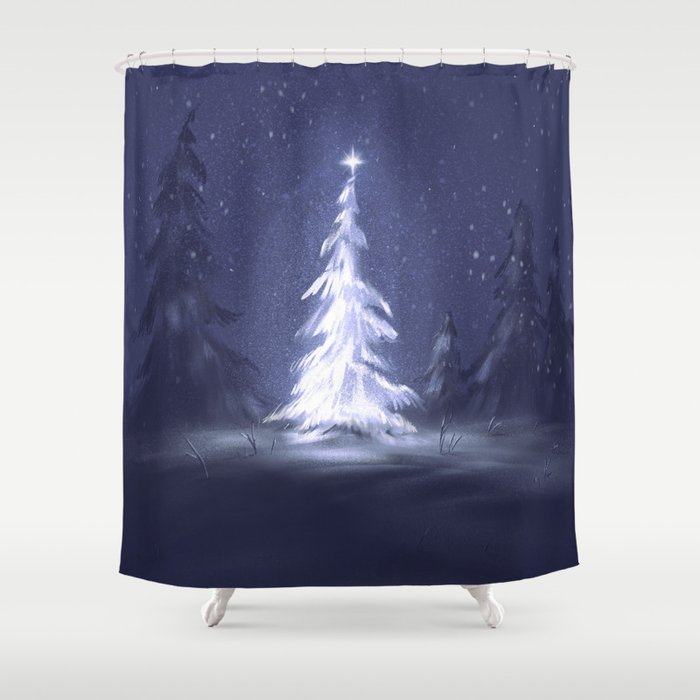 Christmas tree Shower Curtain