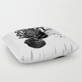 Black Medusa Floor Pillow
