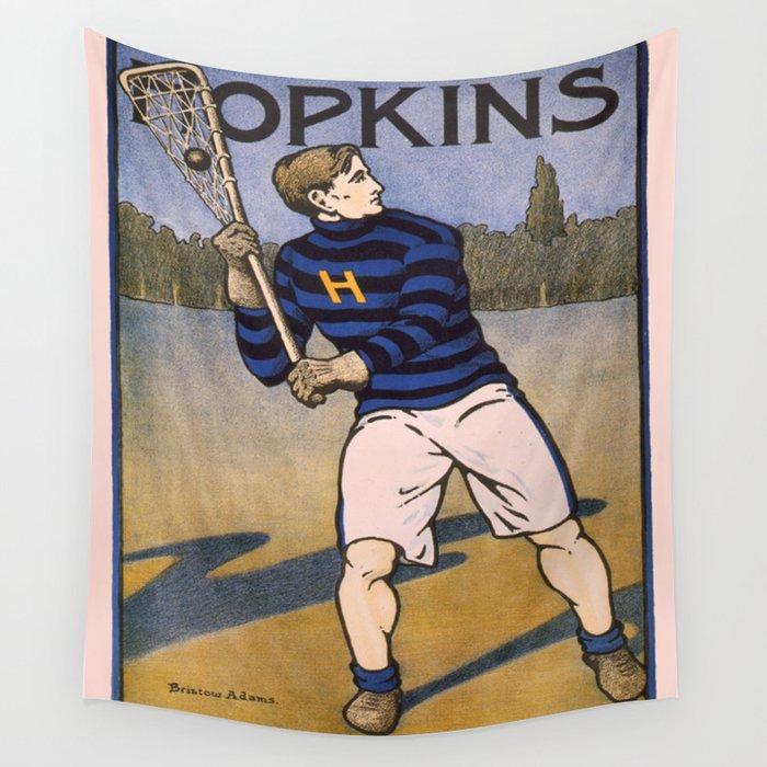 Vintage poster - Lacrosse Wall Tapestry
