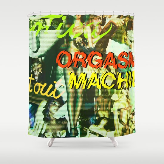 "Kiss Land" by Cap Blackard Shower Curtain
