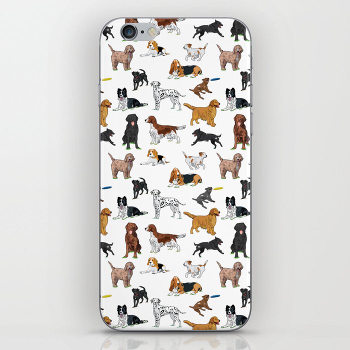 Cute Dogs Illustrations Pattern iPhone Skin