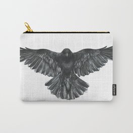 Crow in Flight Carry-All Pouch