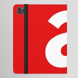 letter A (White & Red) iPad Folio Case