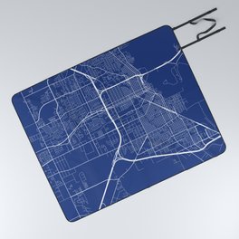 Beaumont Map, USA - Blue Picnic Blanket