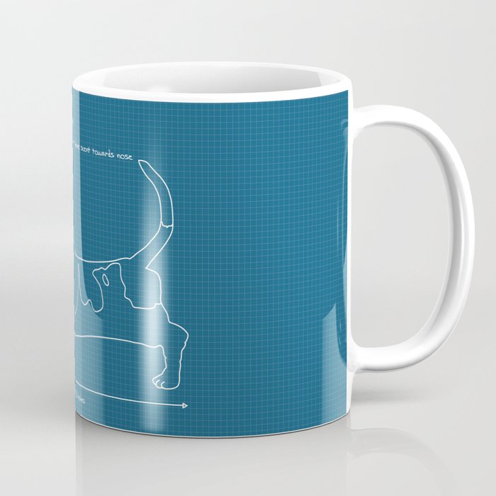 Basset Hound Blue Print Coffee Mug