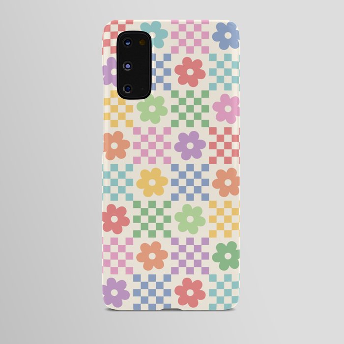 Colorful Flowers Double Checker Android Case