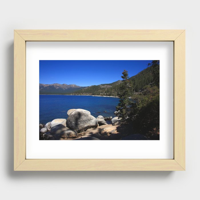 Lake Tahoe Rocky Shore 2008 #4 Recessed Framed Print