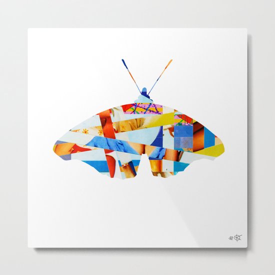 Wayne´s Flying - collab collage Metal Print