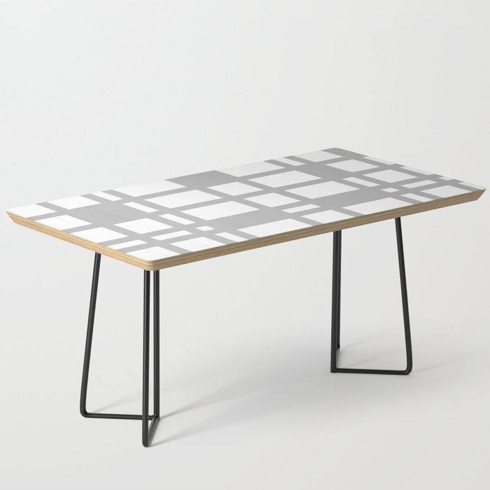 Abstract Grid Pattern 738 Gray Coffee Table