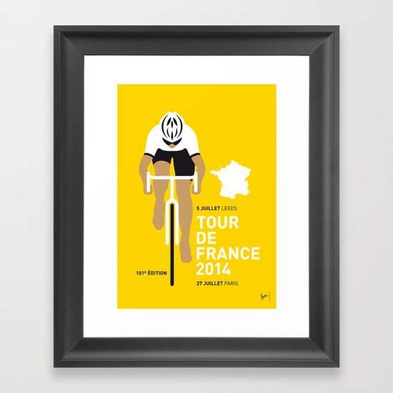My TOUR DE FRANCE Minimal Poster Framed Art Print