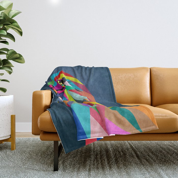 Eagle poly art  Throw Blanket