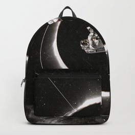 The Astronaut Pt. 2 Backpack | Digital, Photomontage, Mosaic, Vintageart, Universe, Spaceart, Galaxy, Pop Art, Collage, Curated 