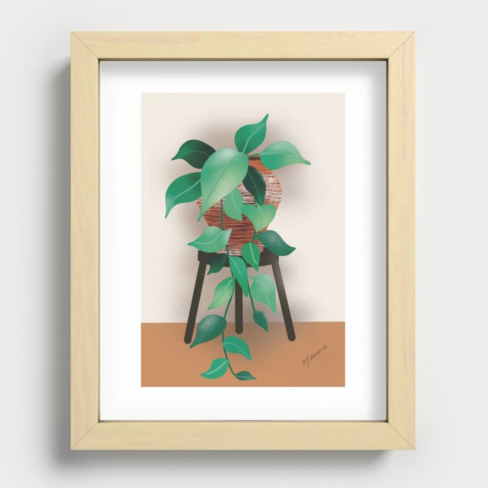 Indoor Ivy Plant Recessed Framed Print