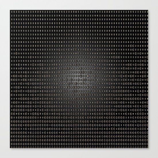 Black Dot Matrix Canvas Print
