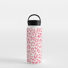 Pink Leopard Print Water Bottle