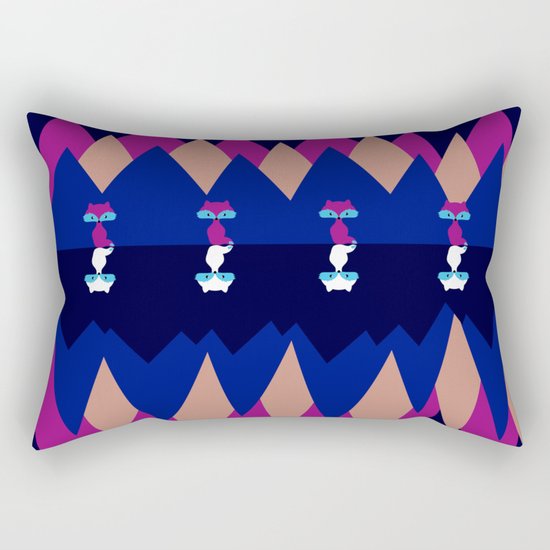Foxes and shadows Rectangular Pillow