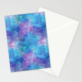 Blue Galaxy Painting Stationery Card