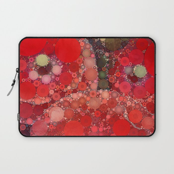 Red Poppies - colorful flower abstract design Laptop Sleeve