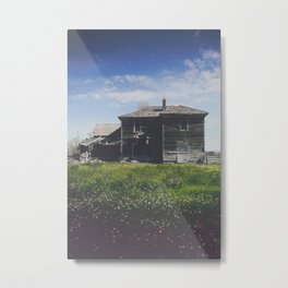 When You Were Made Metal Print | Rustic, Pasture, Sky, Southdakota, Prairie, Clouds, Abandonedfarmhouse, Photo, Countryside, Color 