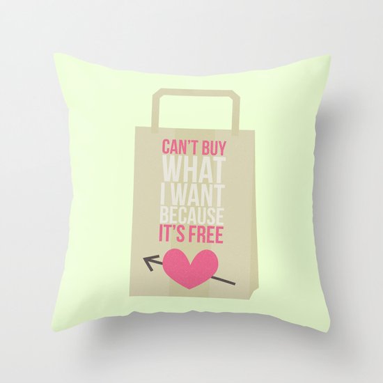 can't buy Throw Pillow
