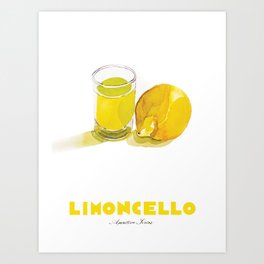 Limoncello Cocktail Art Print