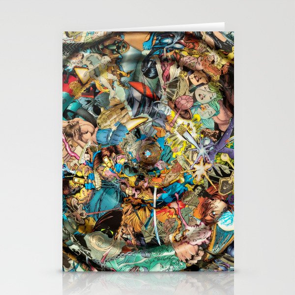 Comic book ripple pattern Stationery Cards